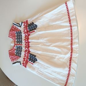 EUC pink Chicken summer dress embroidery 4T